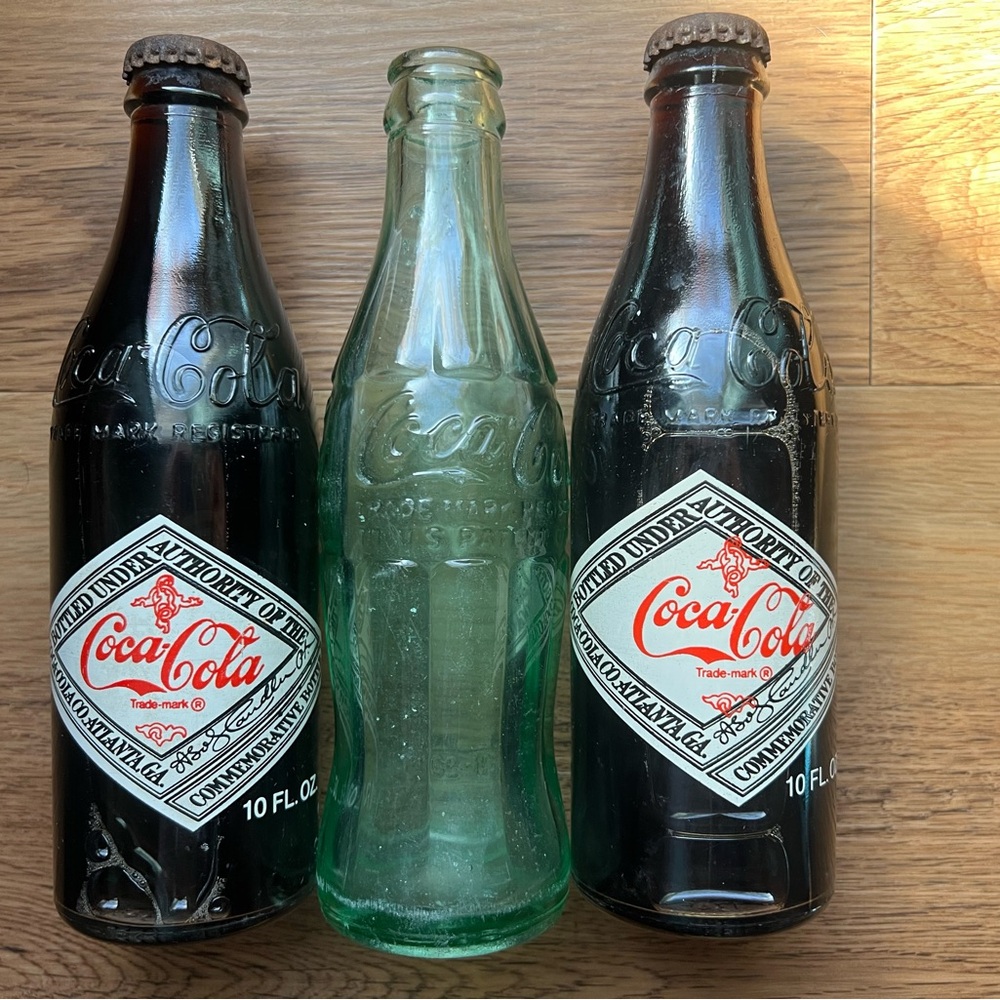 Vintage Coca-Cola Glass Bottles Set